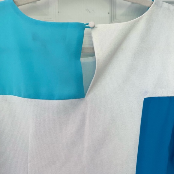 C. Luce Boutique Blue and White Shift Dress - Picture 6 of 8